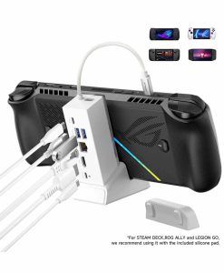 Dock đứng 6 In 1 Jsaux Cho Máy Chơi Game Rog Ally X Màu Trắng