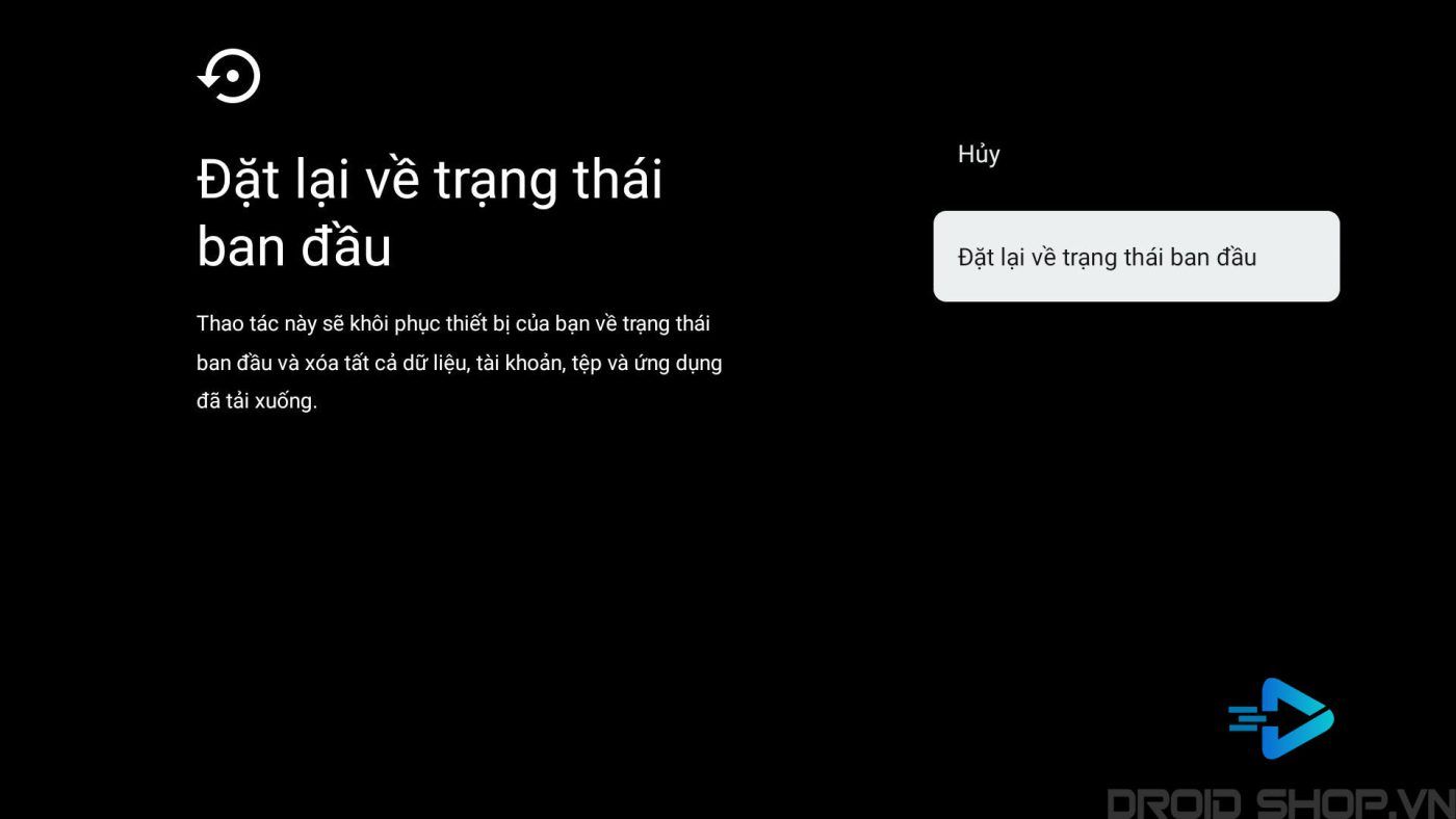 Đặt Về Trạng Thái Ban đầu