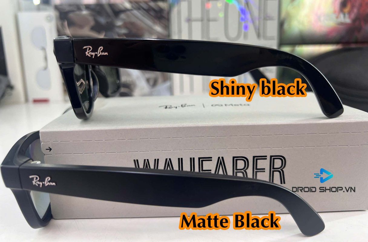 So Sánh Gọng Shiny Black Và Matte Black